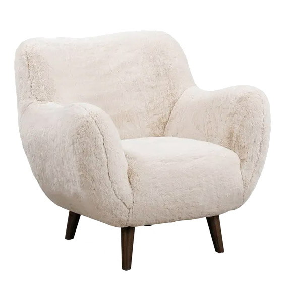 Capulet Globe Accent Chair - Dawn Fur