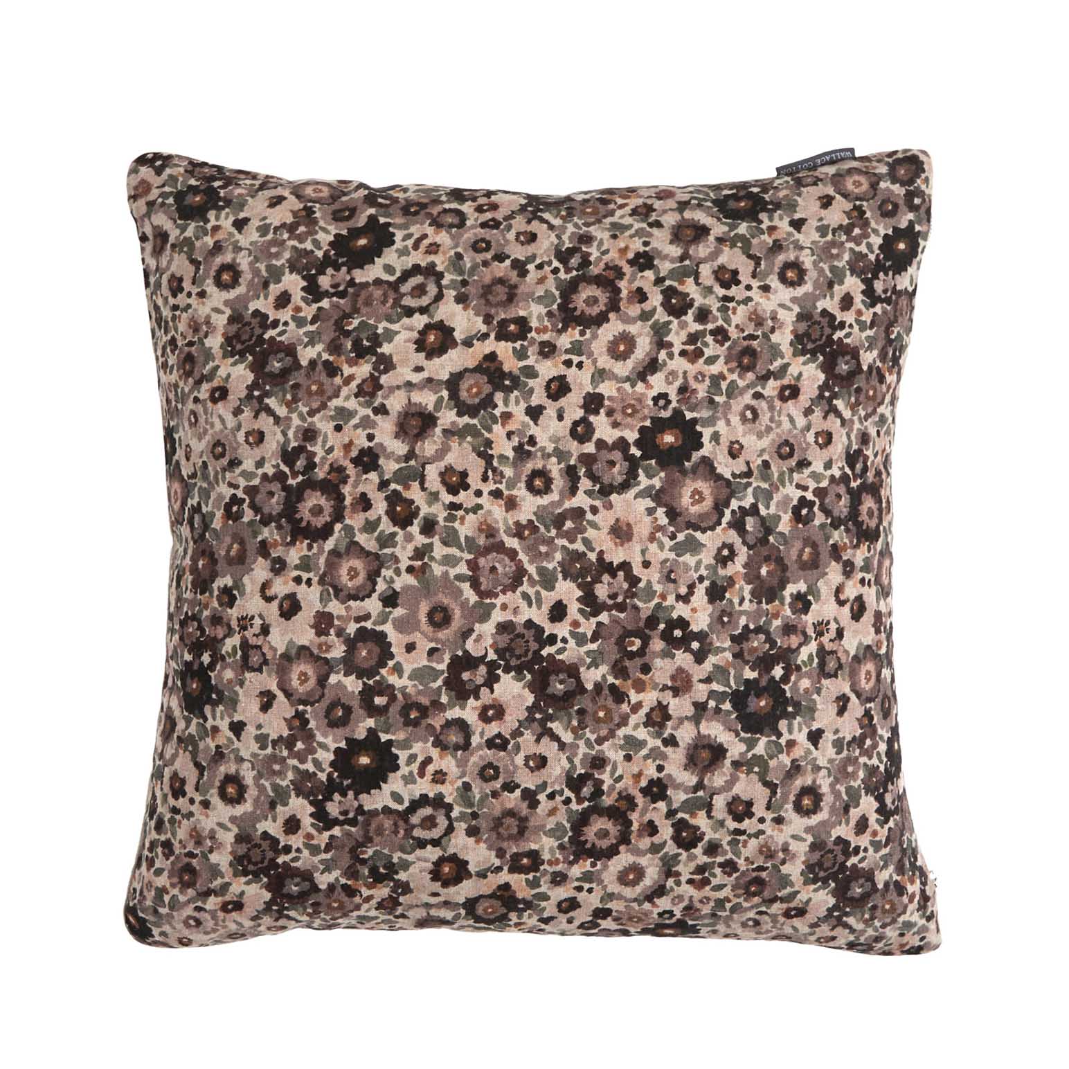 Wallace Cotton Zinnia Square Cushion Cover
