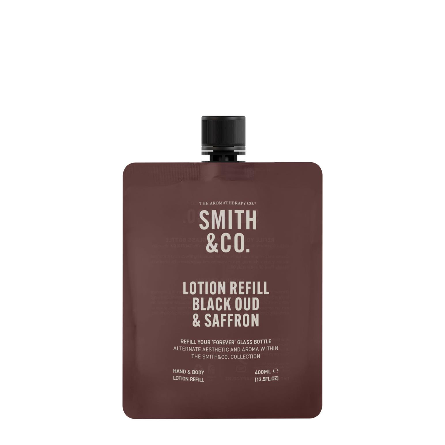 Smith & Co. Hand & Body Lotion Refill 400ml - Black Oud & Saffron
