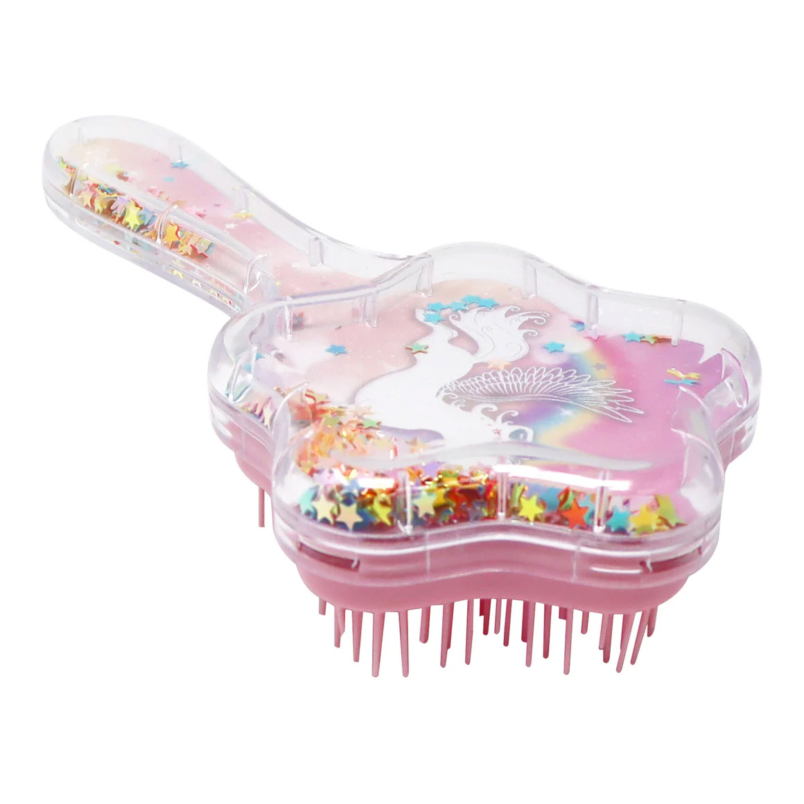 Pink Poppy Unicorn & Vibrant Vacation Holographic Glitter Hairbrush