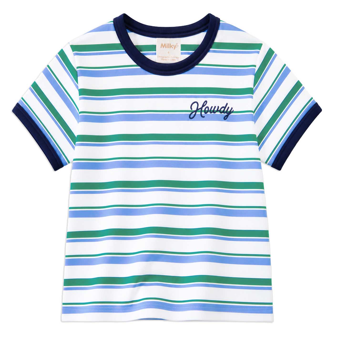 Milky Howdy Stripe Tee 2-7Y