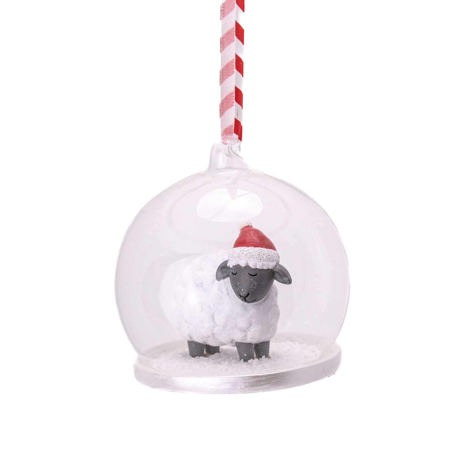 Sass & Belle Sheep In Snow Dome Bauble