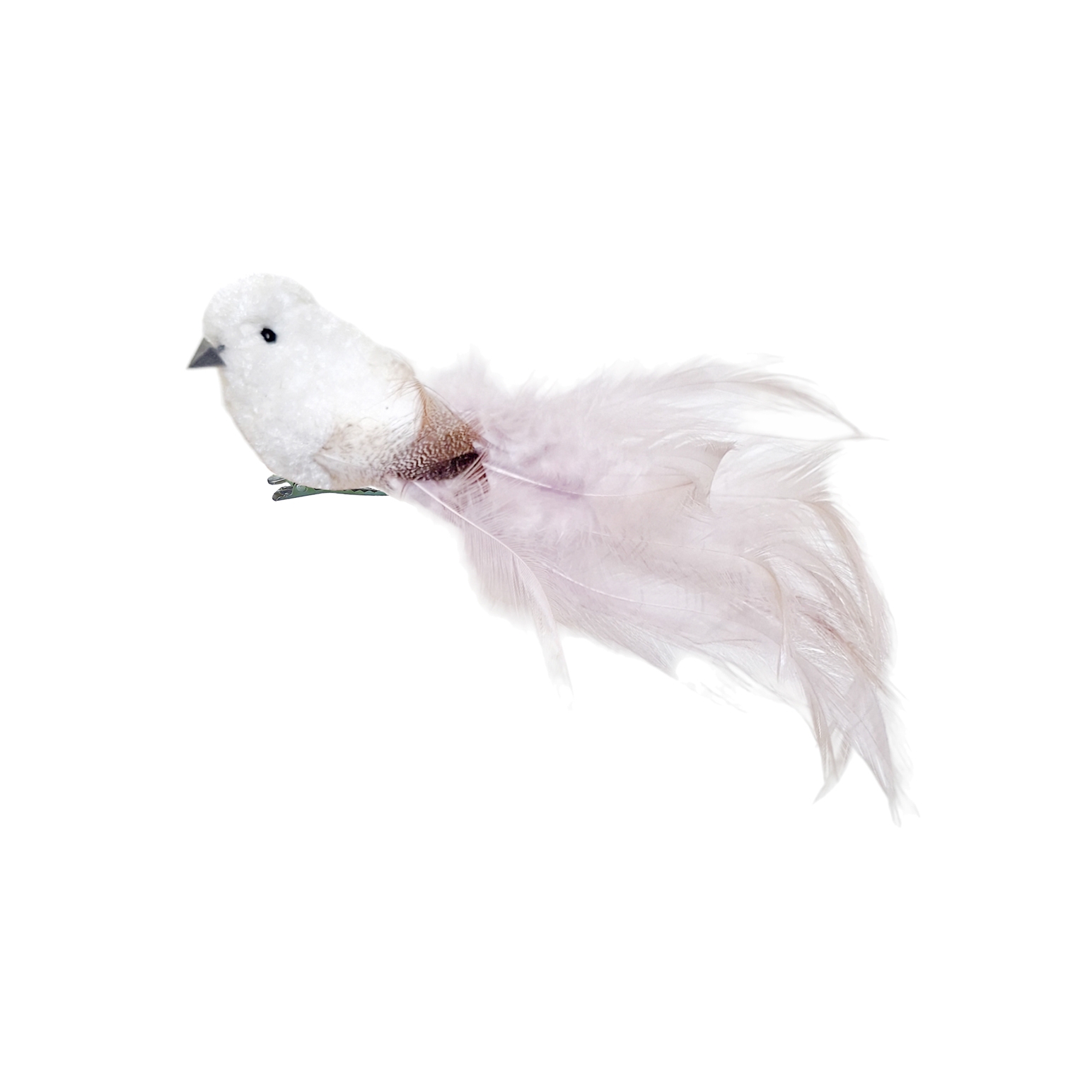 Medium Velvet Bird Cream 15cm