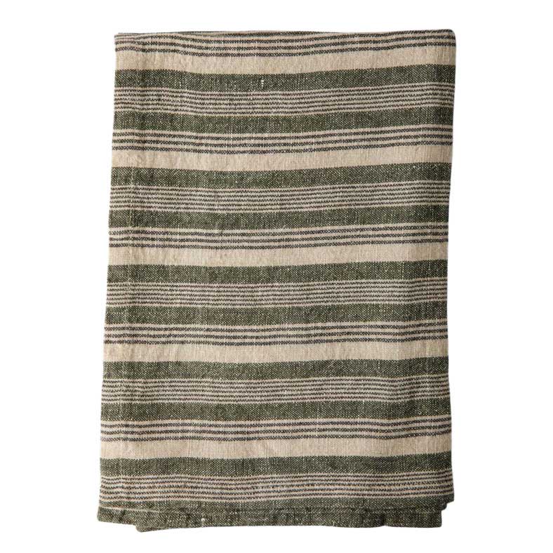 French Country Atelier Stripe Teatowel Green
