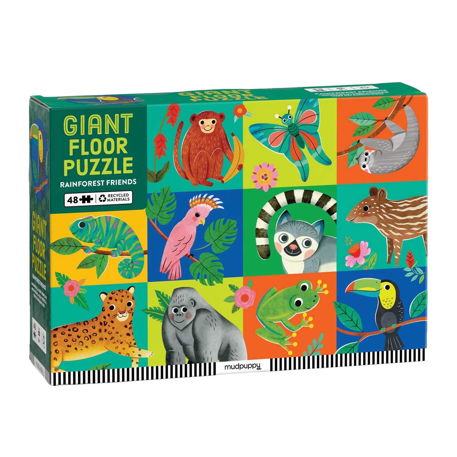 Mudpuppy Rainforest Friends 48 Piece Giant Floor Puzzle