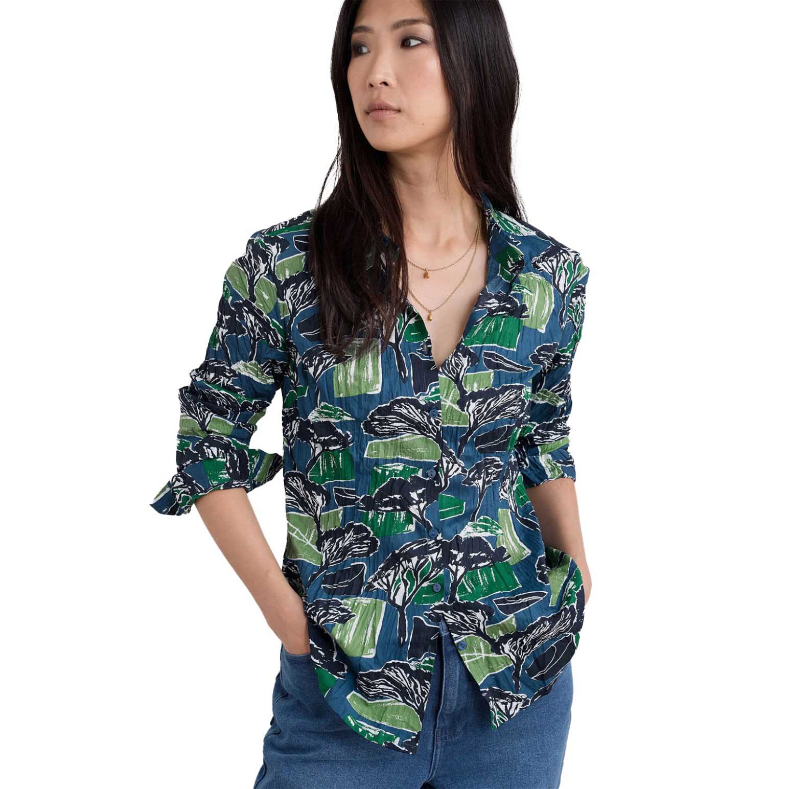 Seasalt Cornwall Larissa Shirt Sketchbook Trees Sea Cave