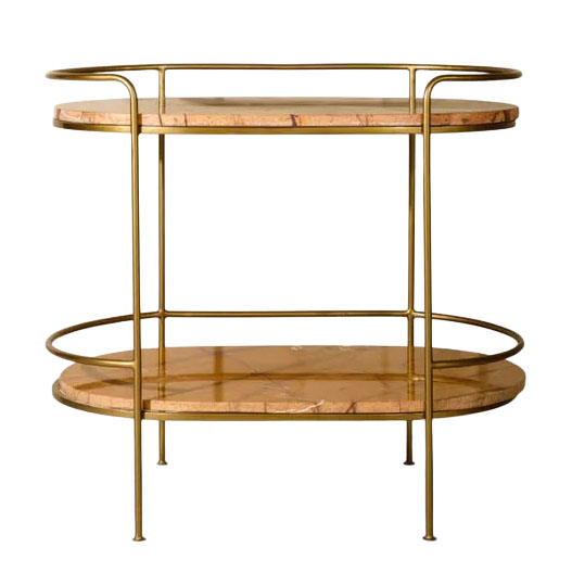 French Country Flinders Trolley Gold Top (2PC)