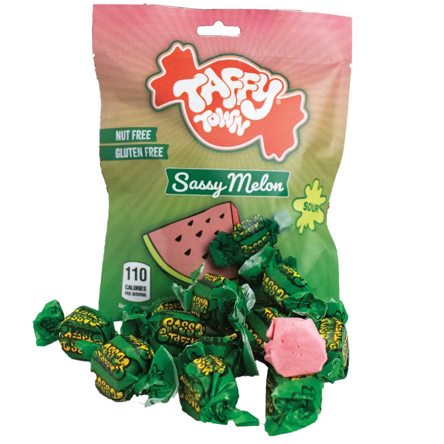 Taffy Town Sassy Sour Melon Taffy Pouch 99g