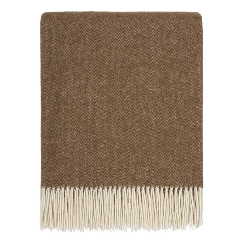 Baya Mosman 100% Merino Throw 140x200cm - Coffee
