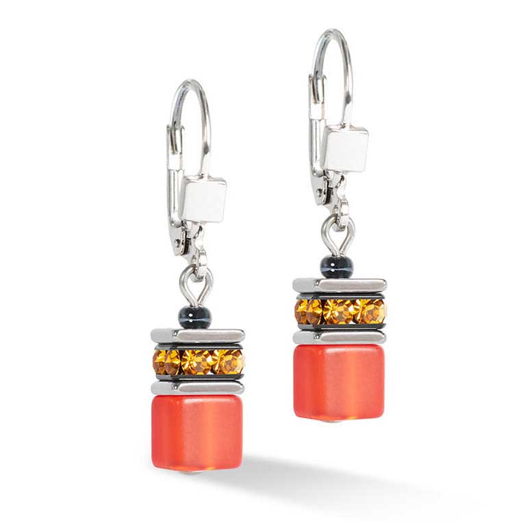 Coeur de Lion GeoCUBE® Lite Bright Rainbow Earrings