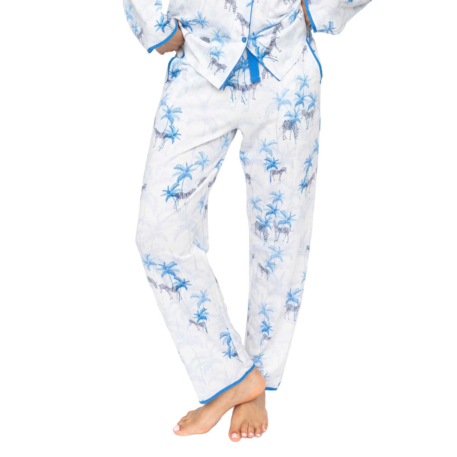 Cyberjammies White Zebra Printed Jersey Pyjama Bottoms