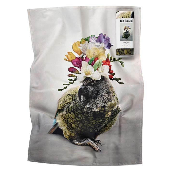 Freesia Kahlo Tea Towel