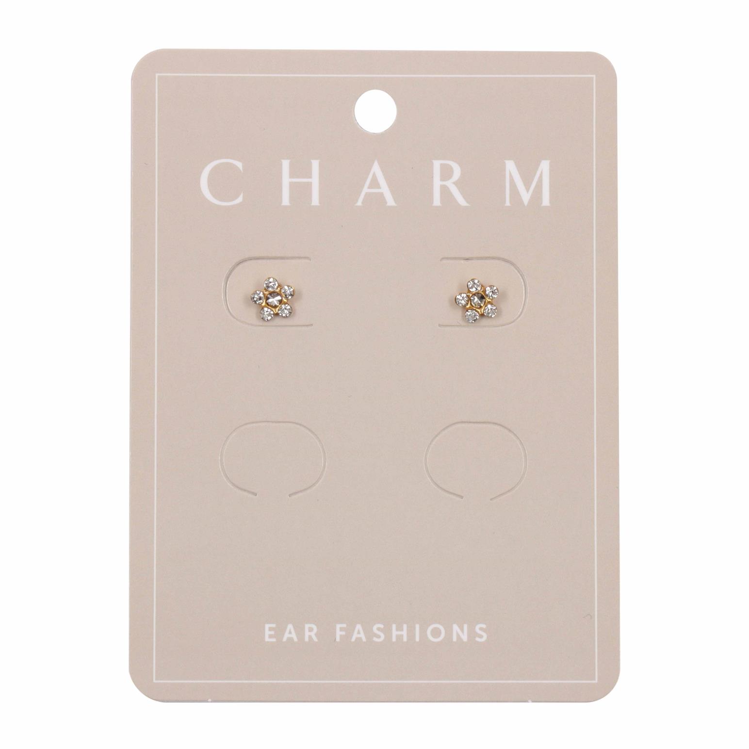 Carmen Gold Daisy - with Clear Crystals