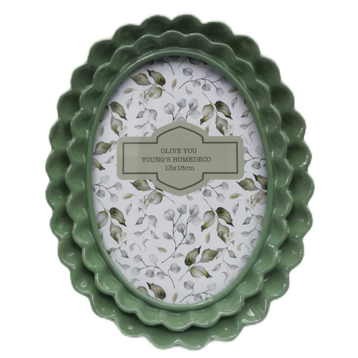 Urban Products Lotti Petal Oval Frame Sage 5x7