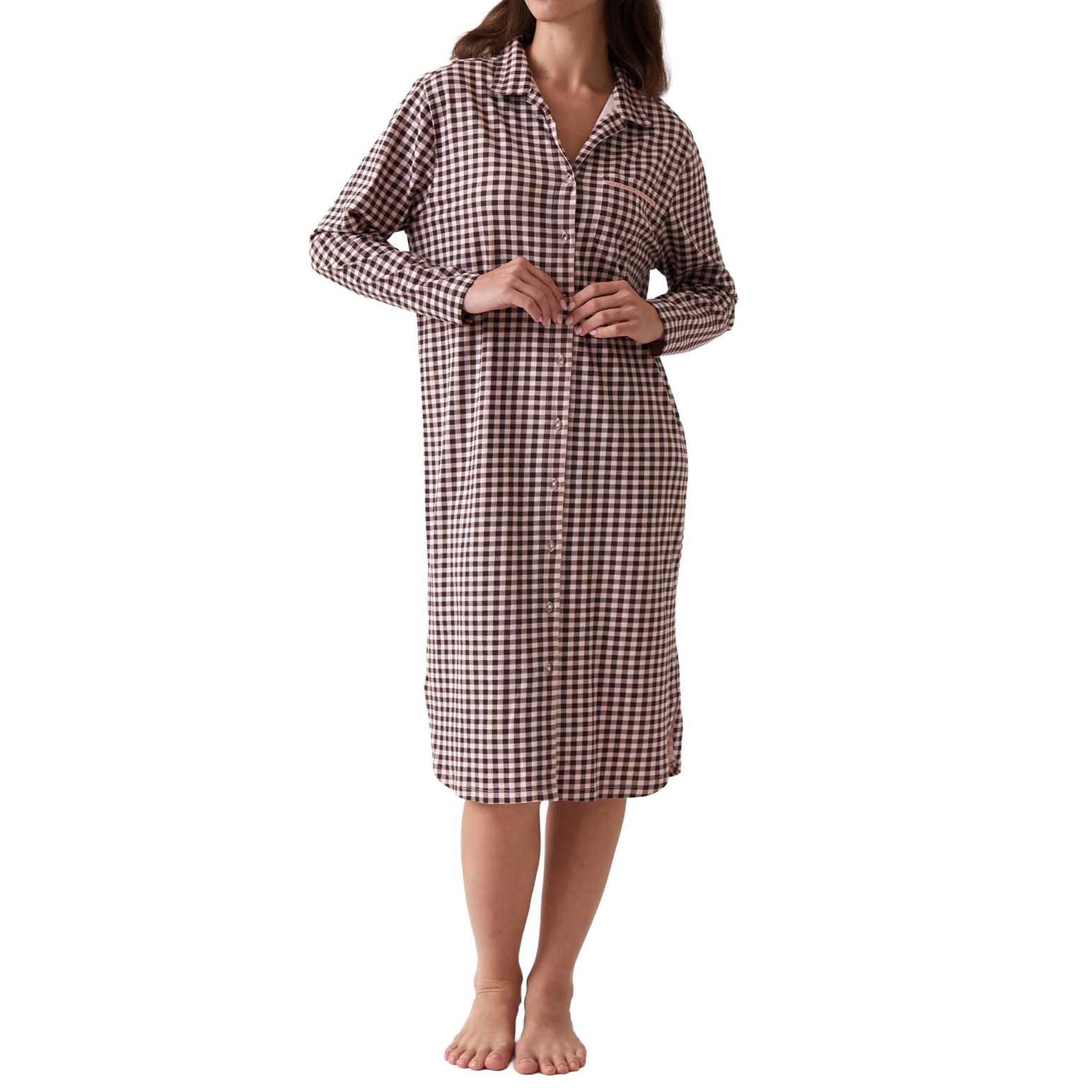 Wallace Cotton Kendra Organic Brushed Cotton Knit Nightshirt