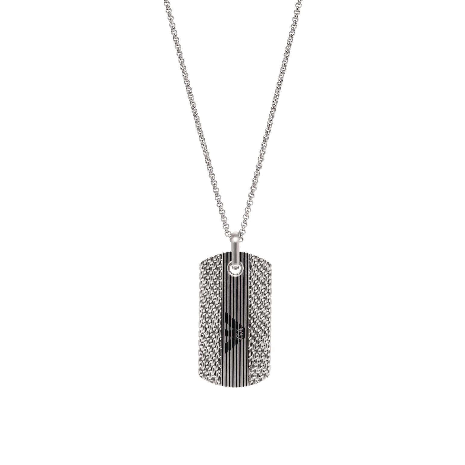 Emporio Armani Stainless Steel Dog Tag Necklace