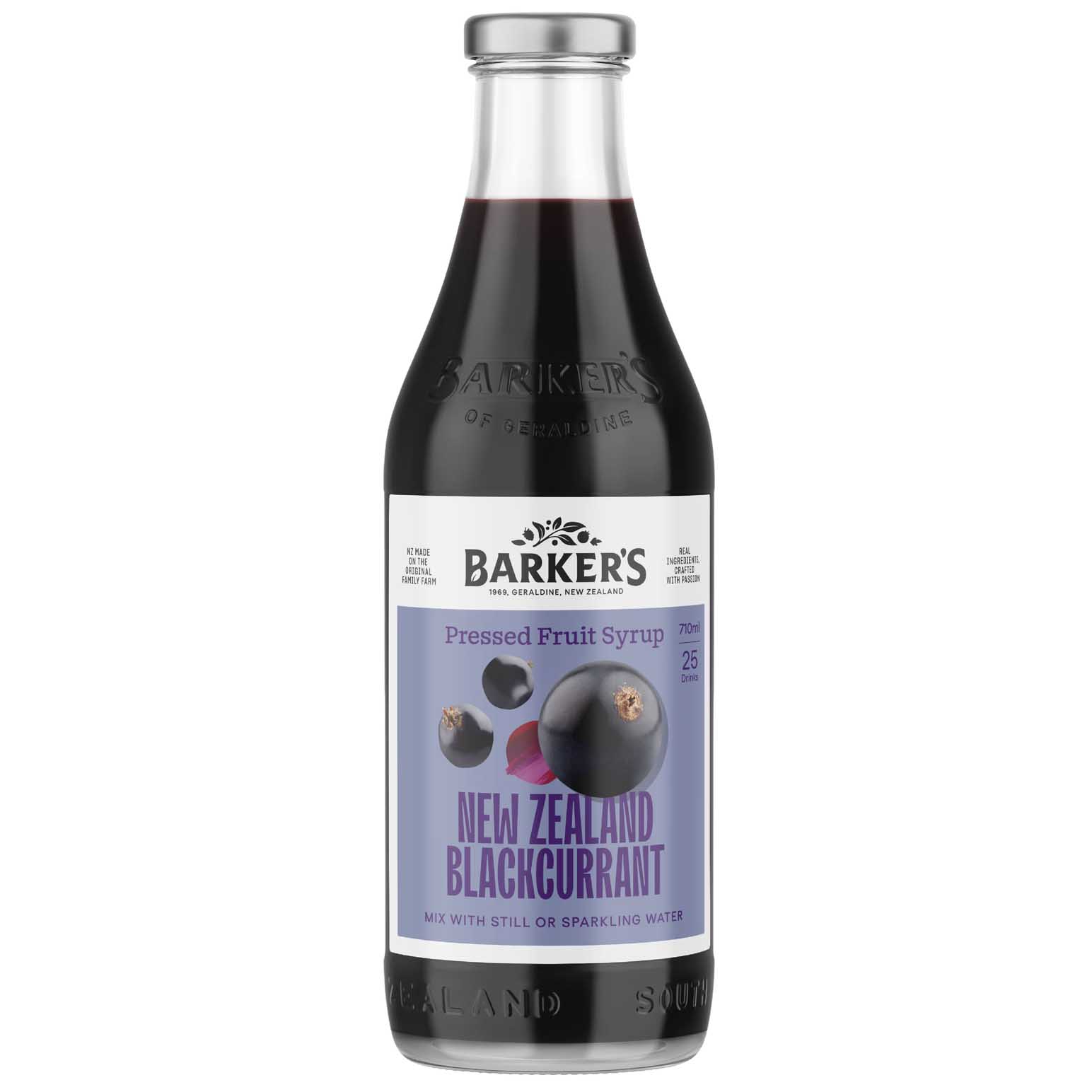 Barker's NZ Blackcurrant Fruit Syrup 710ml
