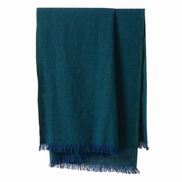 Città Bach Wool Blanket Sea/Spirulina 150x180cm