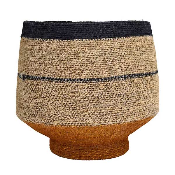 Kintu Collection Sivelle Basket - Natural W/Stripe