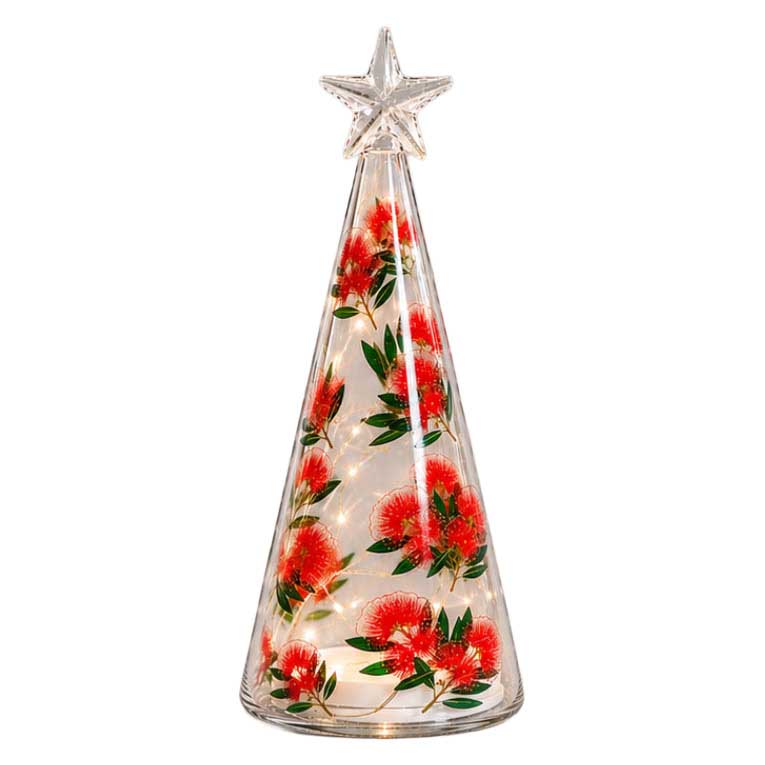 Stellar Haus Pohutukawa Glass Tree 17cm