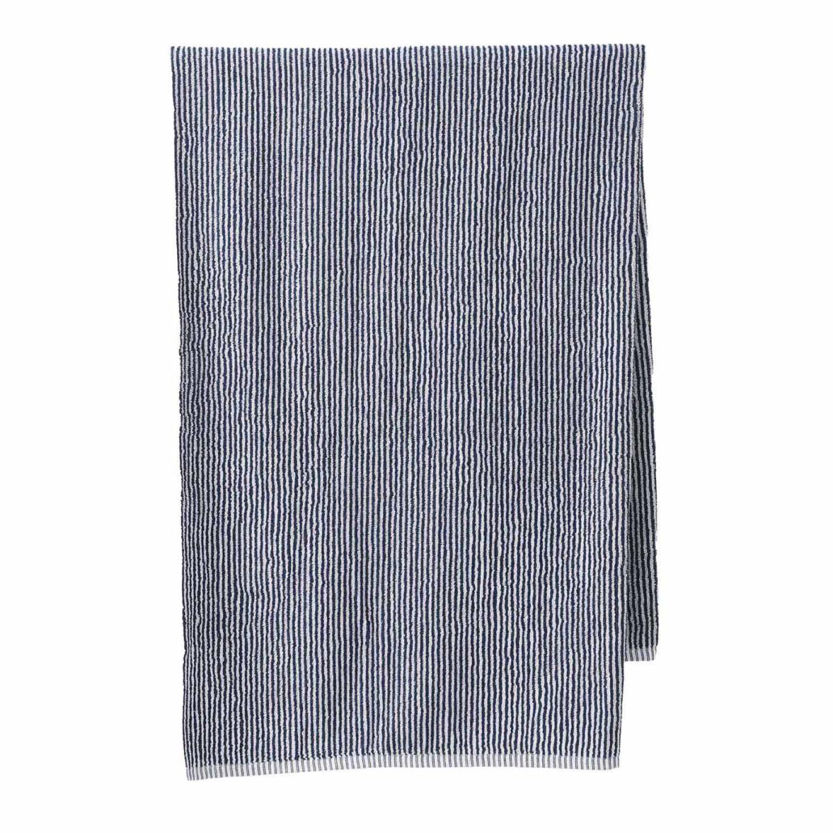 Città Stripe Cotton Bath Towel Navy/White  - 80x150cm