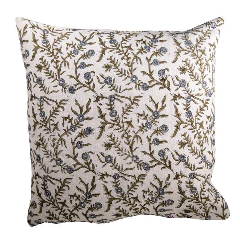 French Country Lillie Handblocked Cushion Cover