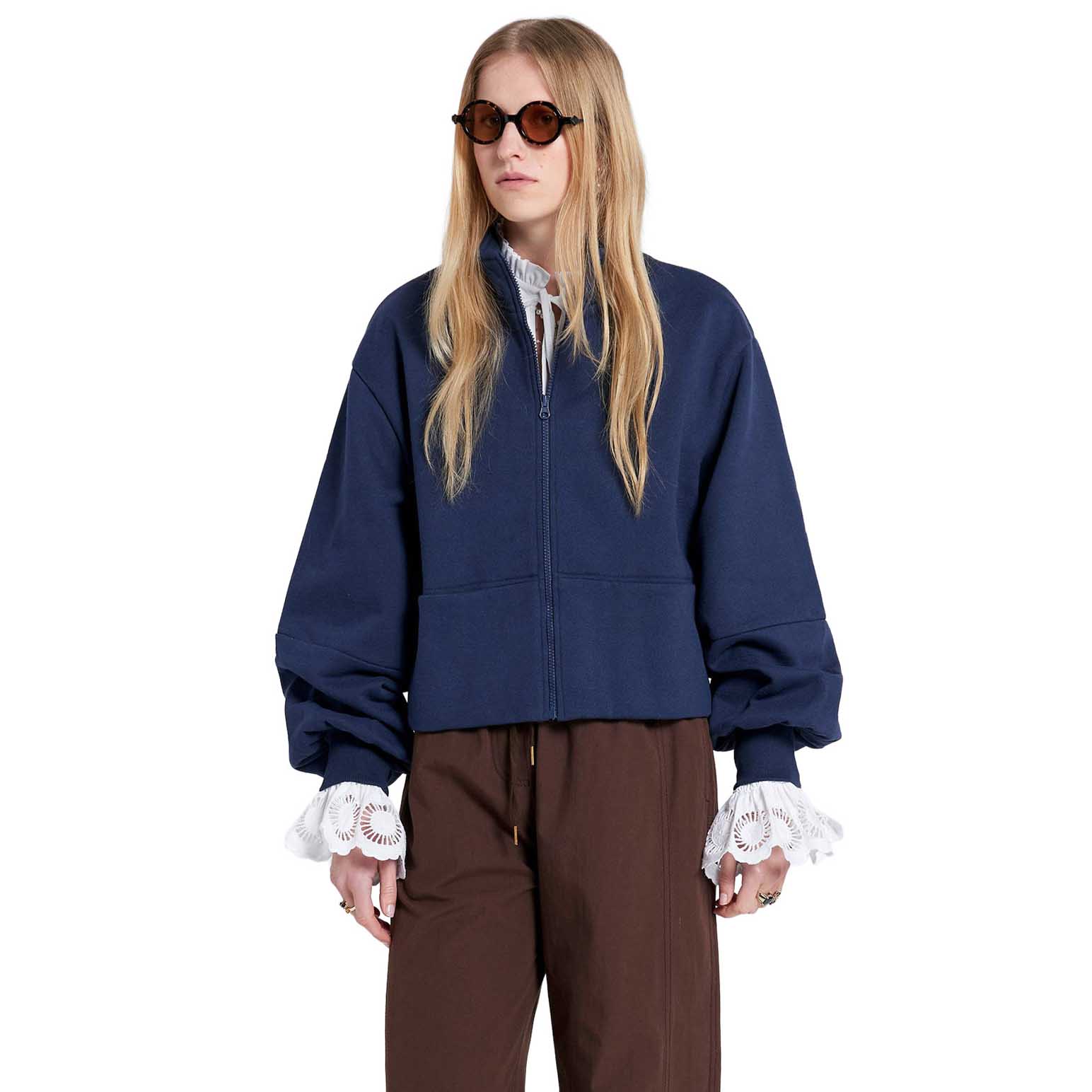 Karen Walker Runaway Zip Front Sweatshirt