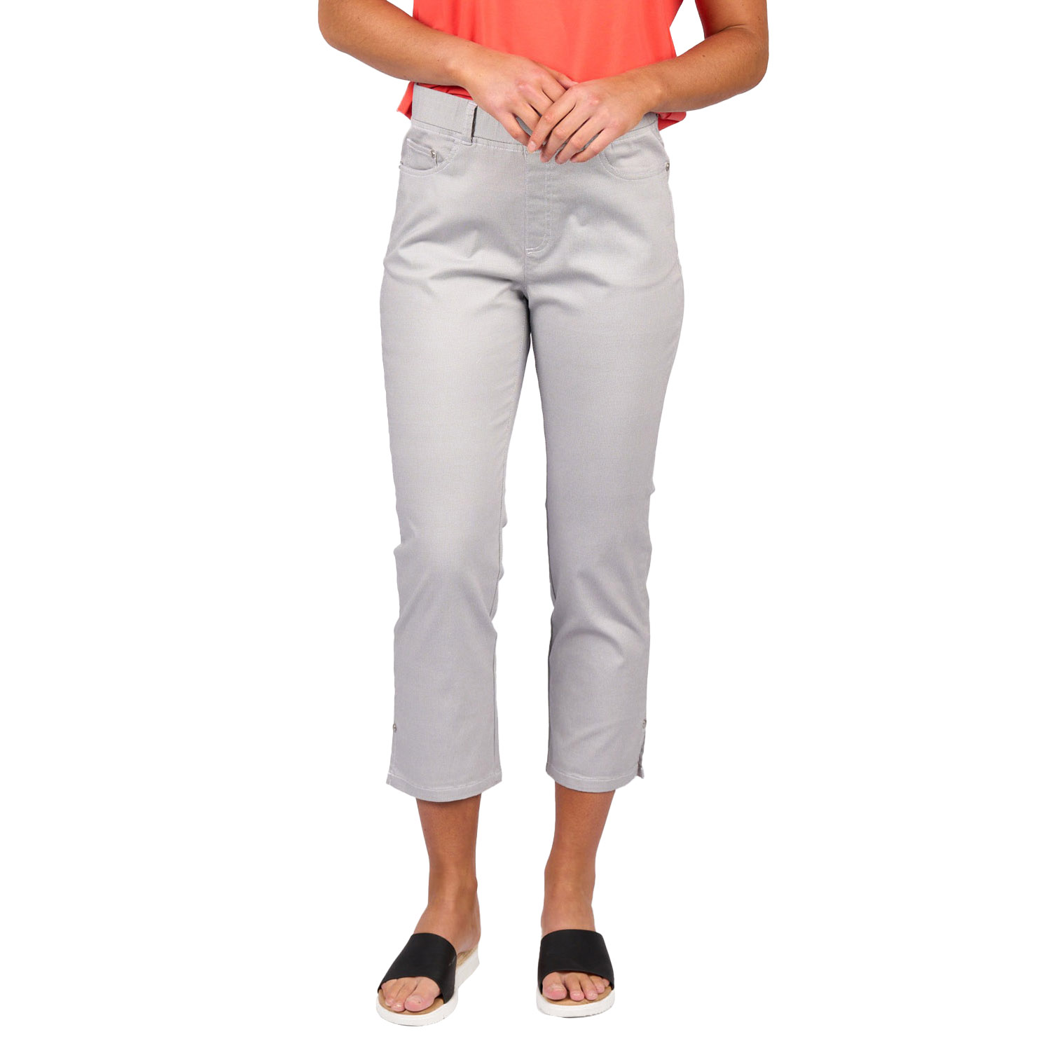 Vassalli Slim Leg 7/8 Pull On Pant With Full Elastic Waistband