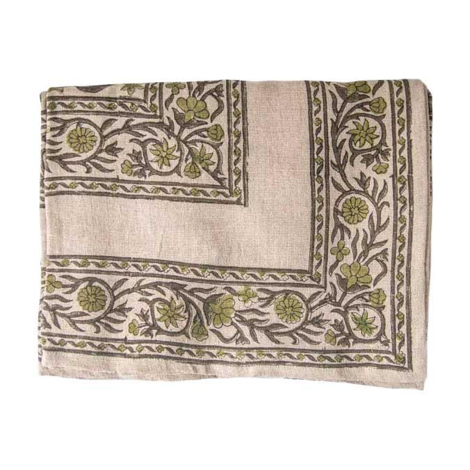 French Country Vittoria Handblocked Tablecloth Small