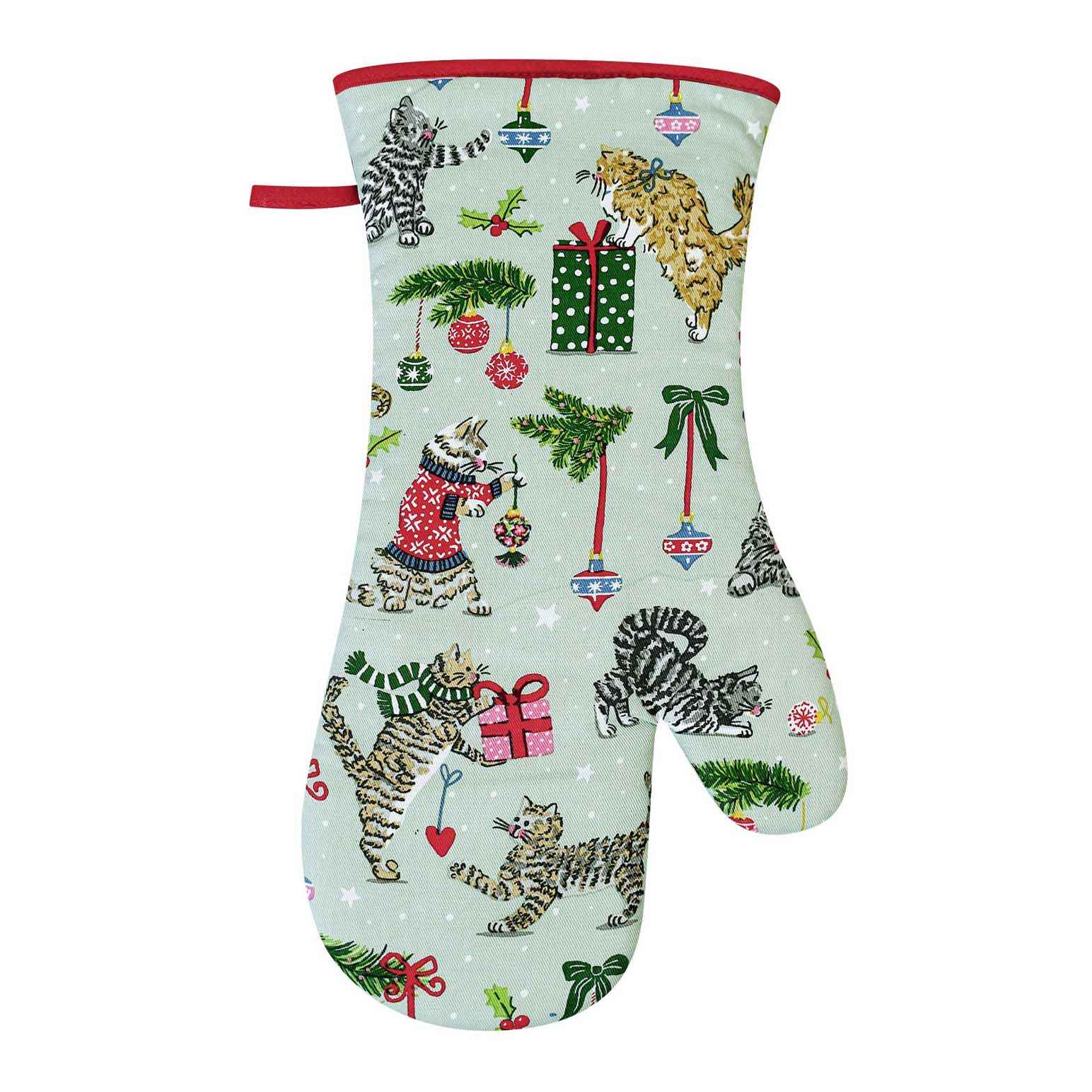 Ulster Weavers Christmas Cats Gauntlet Oven Glove