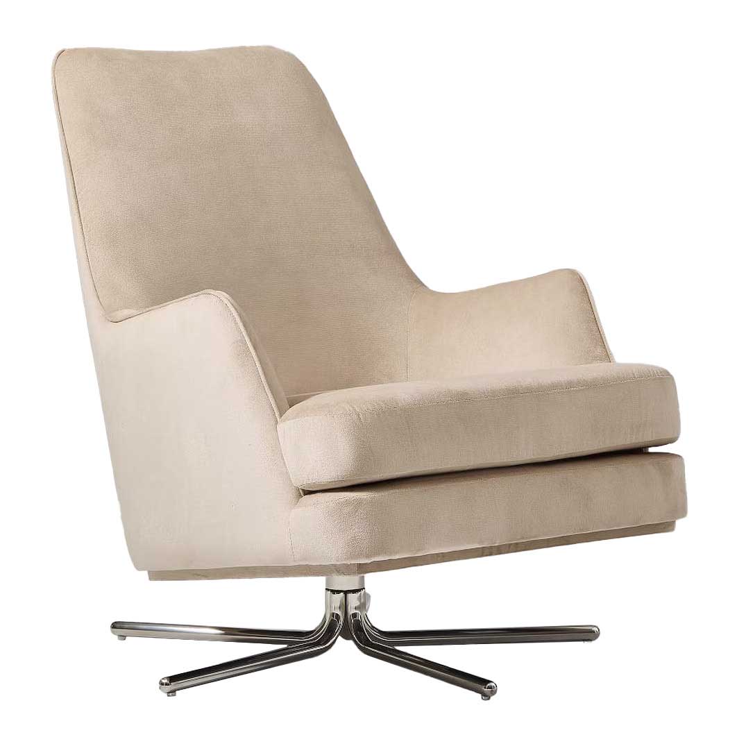 West Elm Patchin Swivel Chair Clay