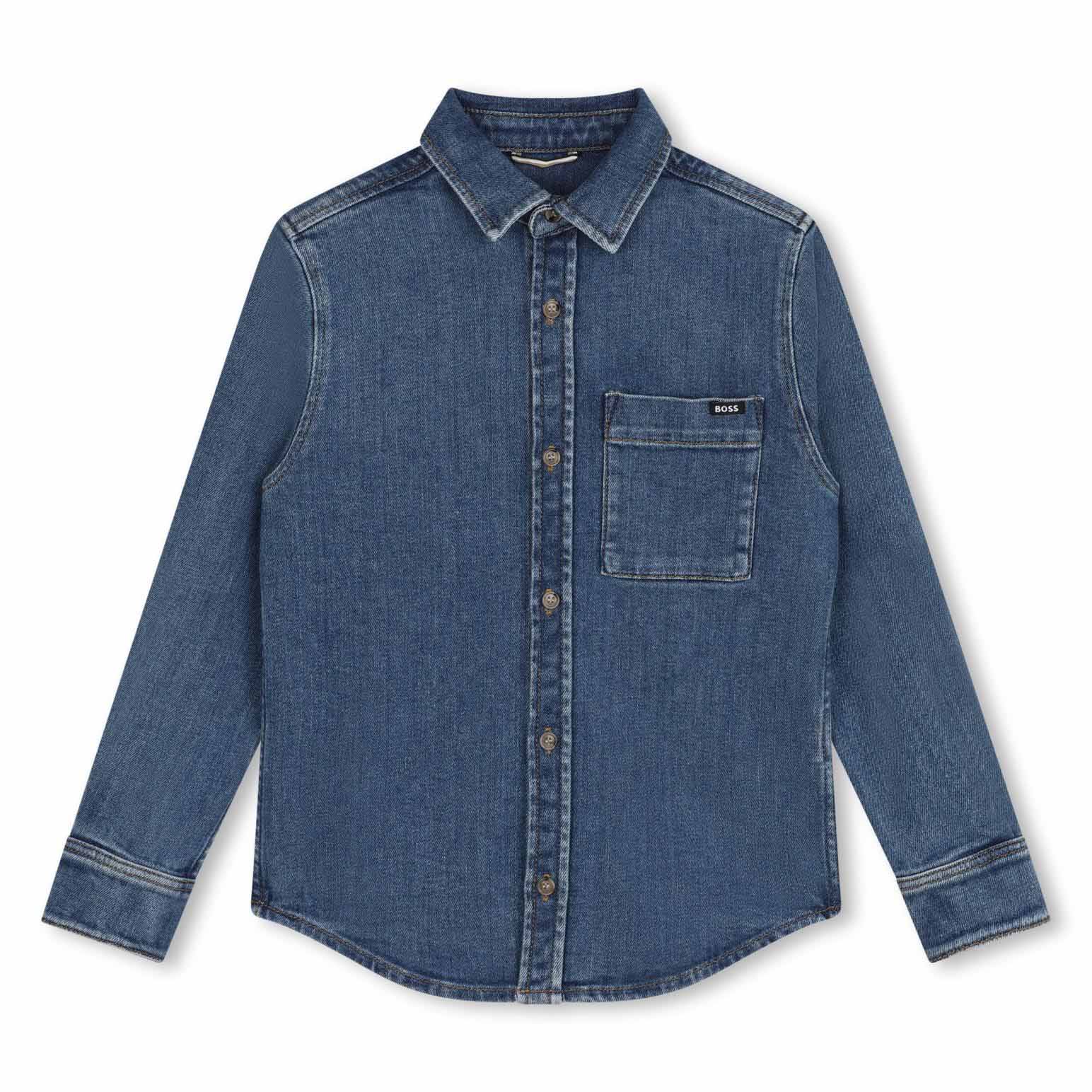 BOSS Denim Button-Up Shirt 4Y - 8Y