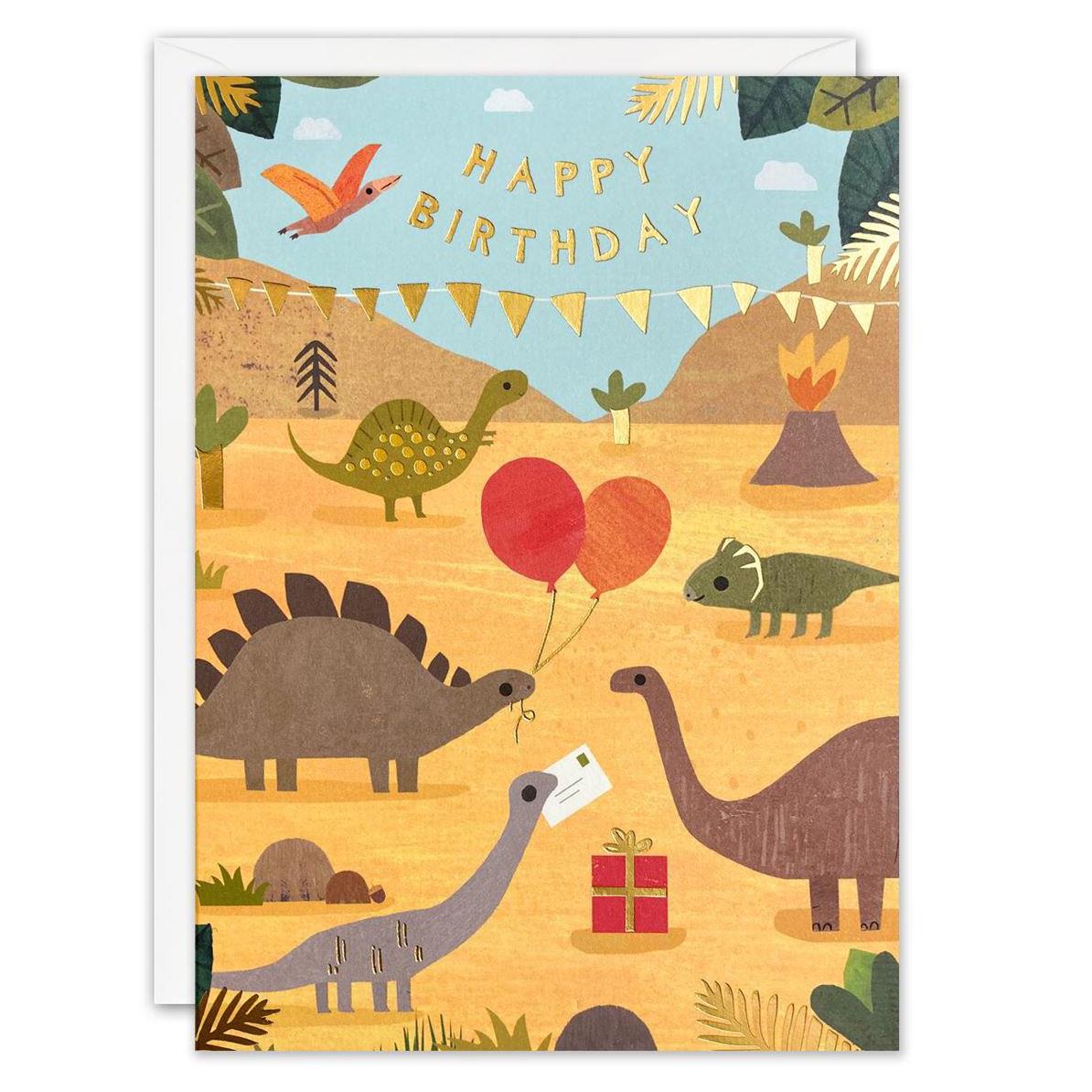 Dinosaur Happy Birthday Card