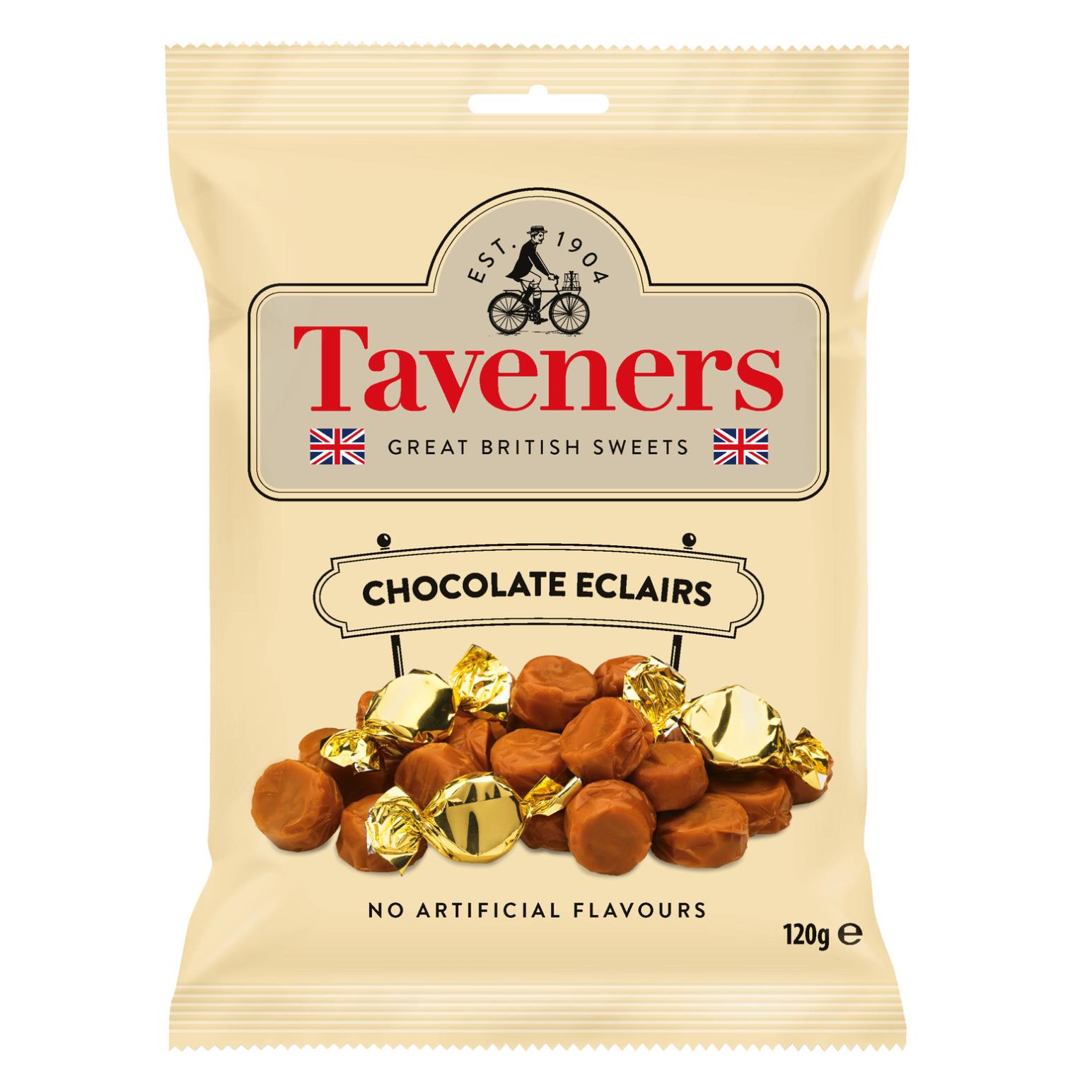 Taveners Great British Sweets Chocolate Eclairs 120g Ballantynes Taveners Great British Sweets Chocolate Eclairs 120g Ballantynes
