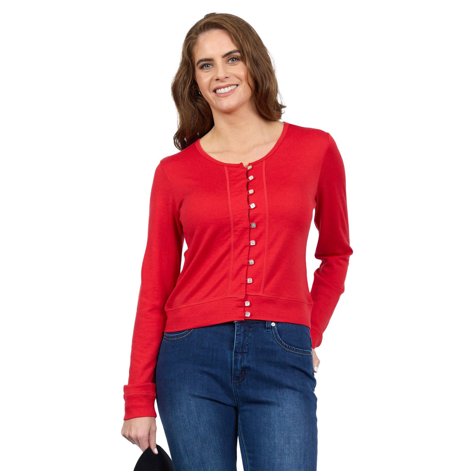 Vassalli 100% Merino Cropped Cardi
