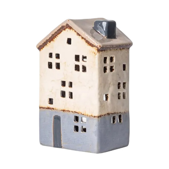 French Country Saint Malo Tea Light House Stone Roof