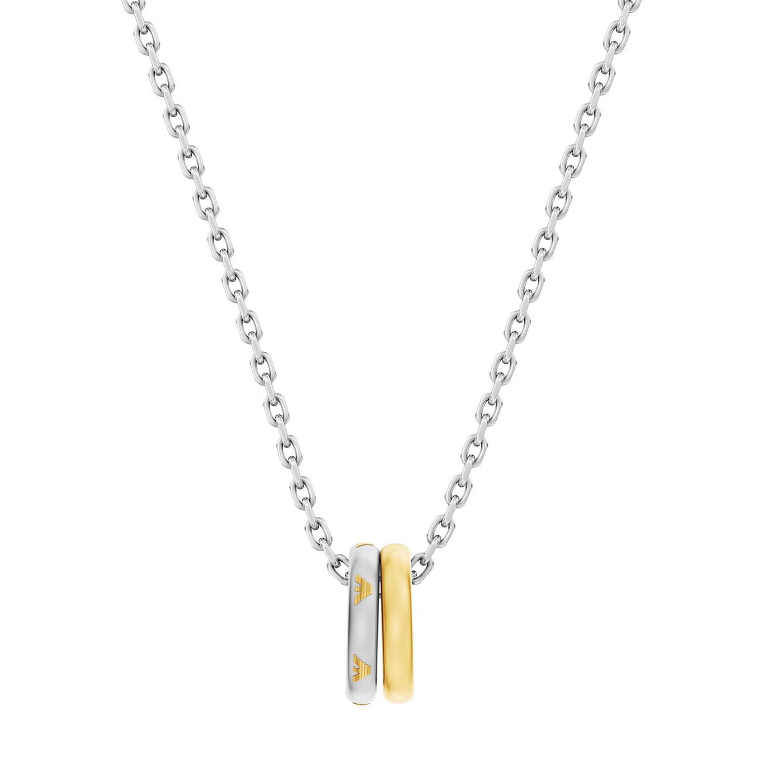 Emporio Armani Two-Tone Stainless Steel Pendant Necklace