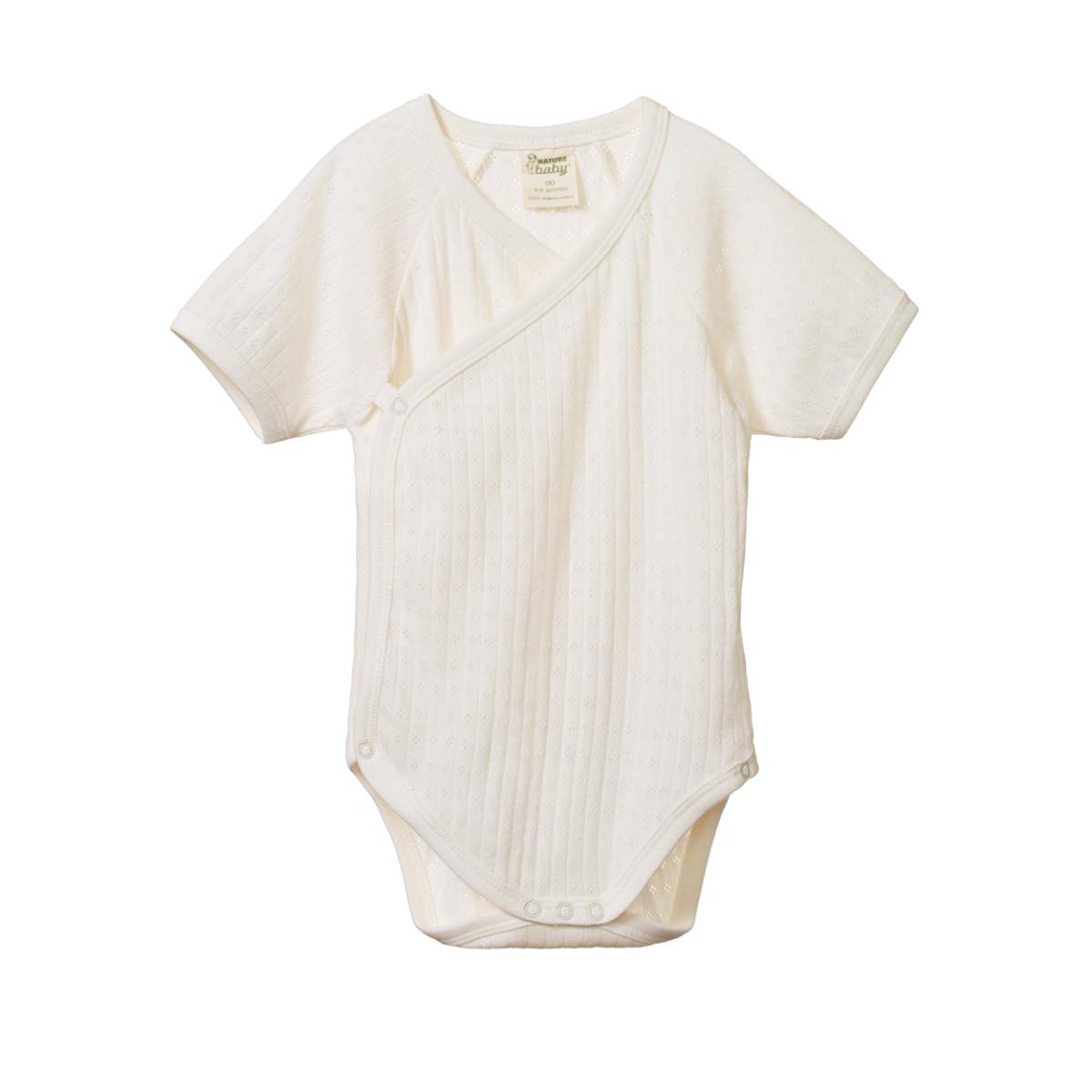 Nature Baby Pointelle Short Sleeve Kimono Bodysuit