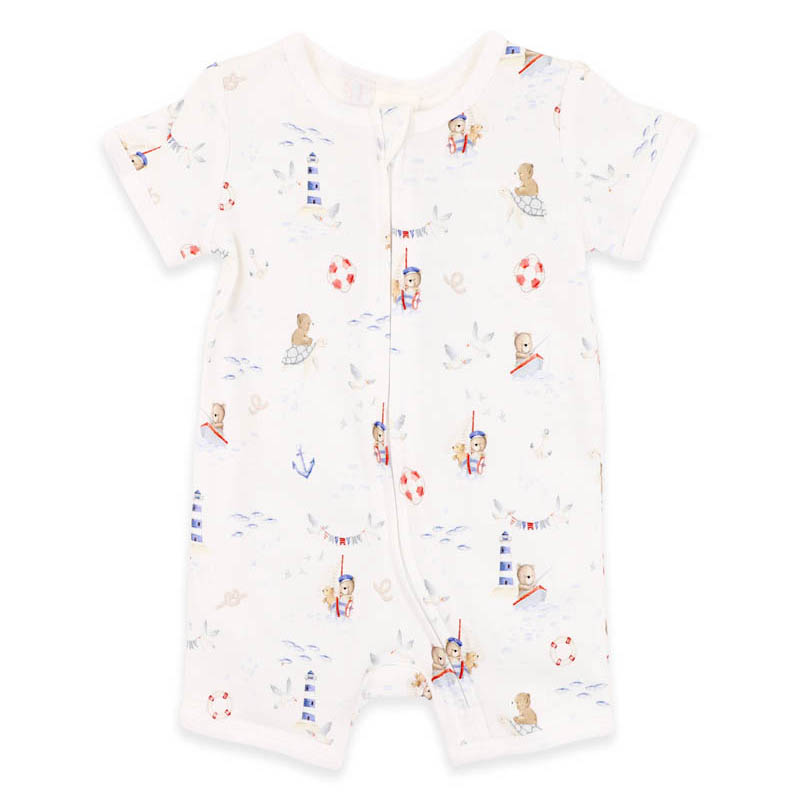 Bébé Axel Print Organic Ss Zipsuit