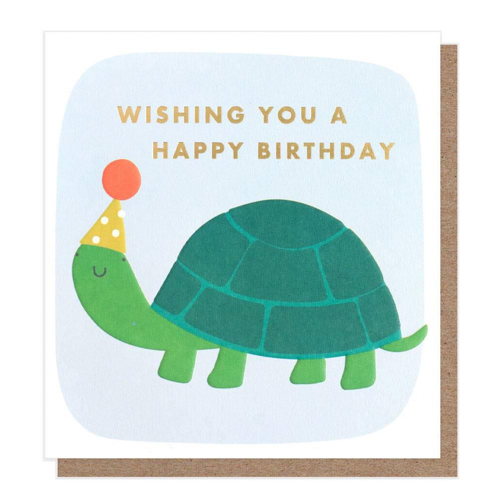 Caroline Gardner Tortoise Happy Birthday Card